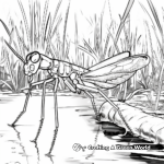 Praying Mantis in Action: Hunting Scene Coloring Pages 4