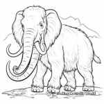 Prehistoric Woolly Mammoth Coloring Pages 1