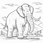 Prehistoric Woolly Mammoth Coloring Pages 4