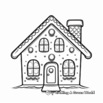 Preschool-Friendly Large Outline Gingerbread House Coloring Pages 1