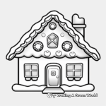 Preschool-Friendly Large Outline Gingerbread House Coloring Pages 2