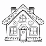Preschool-Friendly Large Outline Gingerbread House Coloring Pages 3
