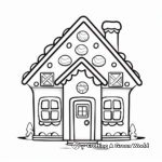 Preschool-Friendly Large Outline Gingerbread House Coloring Pages 4