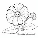Pretty Snail and Flower Coloring Pages 1