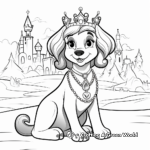 Pretty Yorkie Princess Coloring Pages 1