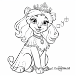 Pretty Yorkie Princess Coloring Pages 2