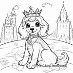 Pretty Yorkie Princess Coloring Pages 3