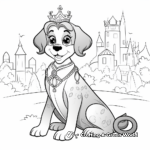 Pretty Yorkie Princess Coloring Pages 4