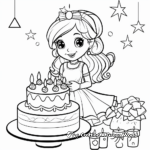 Princess Birthday Party Coloring Pages 4