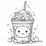 Printable Abstract Bubble Tea Coloring Pages for Artists 2