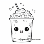 Printable Abstract Bubble Tea Coloring Pages for Artists 4