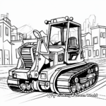 Printable Abstract Bulldozer Coloring Pages for Artists 1