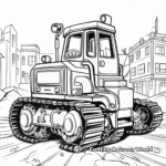 Printable Abstract Bulldozer Coloring Pages for Artists 4