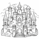 Printable Abstract Castle Coloring Pages for Artists 1
