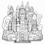 Printable Abstract Castle Coloring Pages for Artists 2