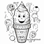 Printable Abstract Ice Cream Coloring Pages for Artists 1