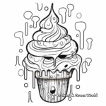Printable Abstract Ice Cream Coloring Pages for Artists 3