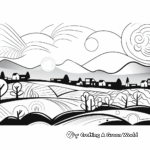 Printable Abstract Landscape Coloring Pages for Artists 3