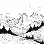 Printable Abstract Mountain Coloring Pages for Artists 2