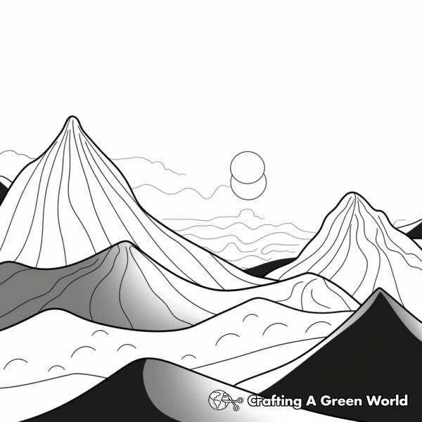 Mountain Coloring Pages - Free &amp; Printable!