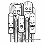 Printable Abstract Popsicle Coloring Pages for Artists 1