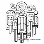 Printable Abstract Popsicle Coloring Pages for Artists 3