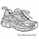 Printable Abstract Running Shoe Coloring Pages 1