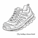Printable Abstract Running Shoe Coloring Pages 3