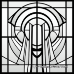 Printable Abstract Stained Glass Coloring Pages for Artists 1