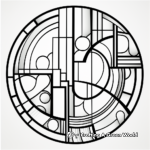 Printable Abstract Stained Glass Coloring Pages for Artists 4
