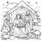 Printable Advent Calendar Nativity Coloring Pages 2