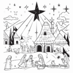 Printable Advent Calendar Nativity Coloring Pages 3