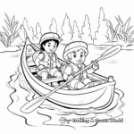 Printable Canoe Camping Coloring Pages 4