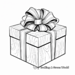 Printable Christmas Gift Box Coloring Pages 1