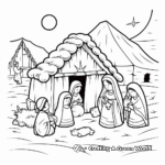 Printable Christmas Nativity Scene Coloring Pages 1