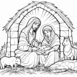 Printable Christmas Nativity Scene Coloring Pages 2