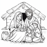 Printable Christmas Nativity Scene Coloring Pages 3