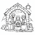 Printable Christmas Nativity Scene Coloring Pages 4