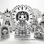 Printable Day of the Dead Papel Picado Coloring Pages 1