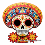 Printable Day of the Dead Papel Picado Coloring Pages 3