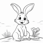 Printable Easter Bunny with Carrot Coloring Pages 2