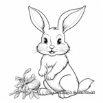 Printable Easter Bunny with Carrot Coloring Pages 4