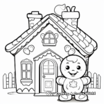 Printable Gingerbread Man and House Coloring Pages 2