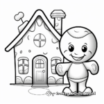 Printable Gingerbread Man and House Coloring Pages 3