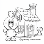 Printable Gingerbread Man and House Coloring Pages 4