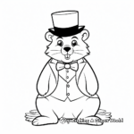 Printable Groundhog Coloring Pages for Preschoolers 2