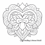 Printable Heart Mandala Coloring Pages 2