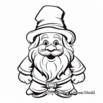 Printable Leprechaun and Shamrock Coloring Pages 1