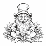 Printable Leprechaun and Shamrock Coloring Pages 2