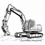 Printable Long Reach Excavator Coloring Sheets 1